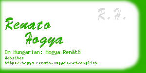 renato hogya business card