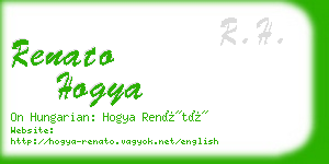 renato hogya business card